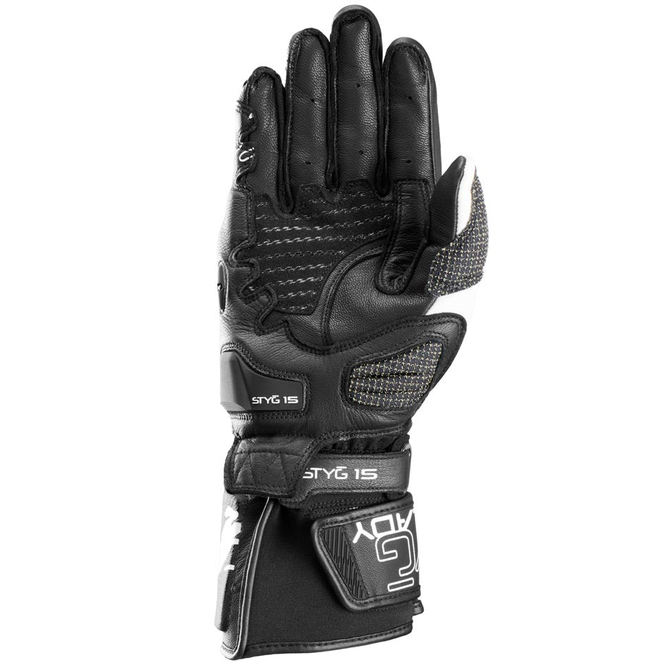 Gants Moto Furygan STYG15 LADY Noir - Blanc — Certifié CE - LE PRATIQUE DU MOTARD