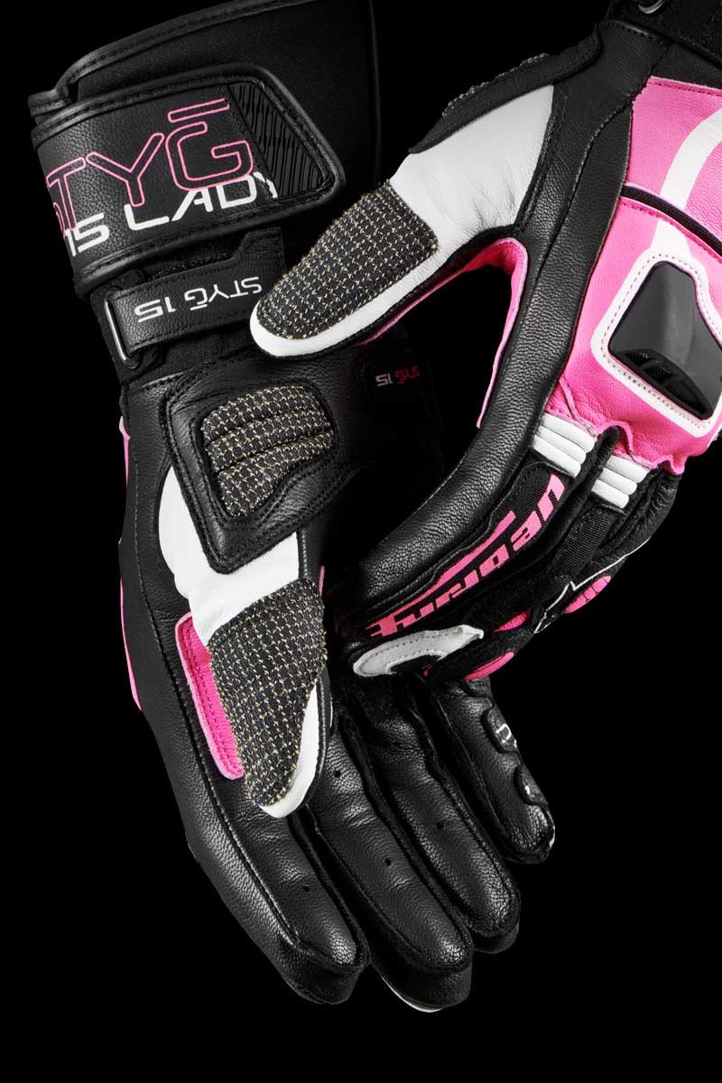 Gants Moto Furygan STYG15 LADY Noir - Rose — Certifié CE - LE PRATIQUE DU MOTARD