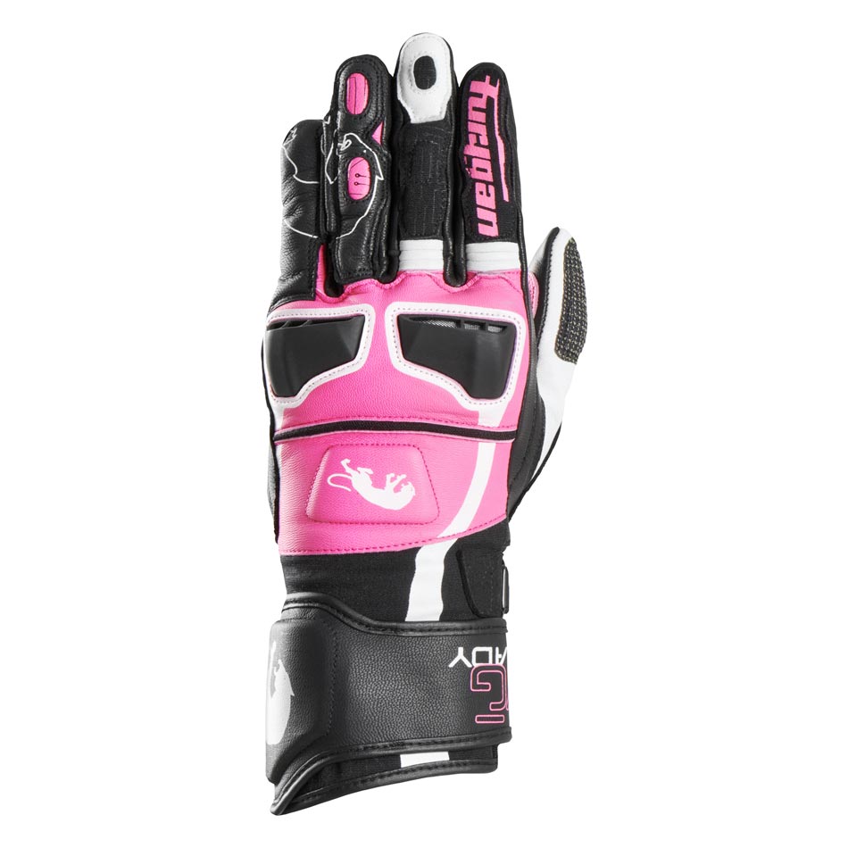 Gants Moto Furygan STYG15 LADY Noir - Rose — Certifié CE - LE PRATIQUE DU MOTARD