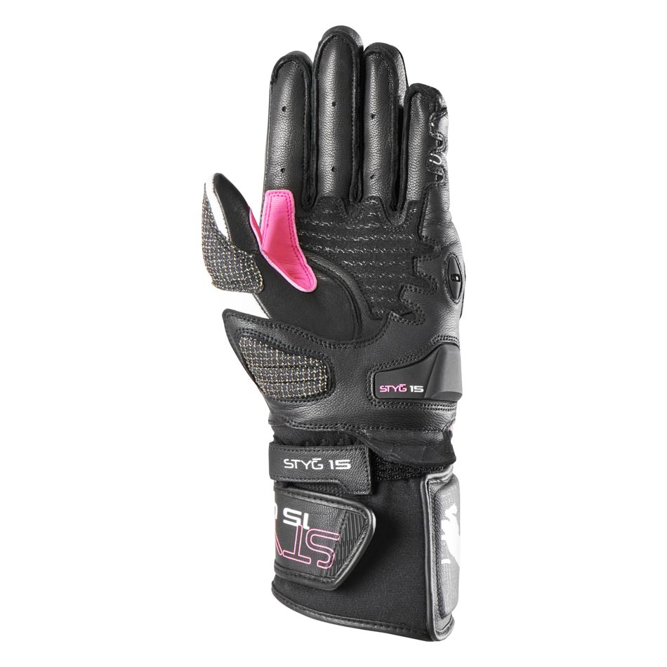 Gants Moto Furygan STYG15 LADY Noir - Rose — Certifié CE - LE PRATIQUE DU MOTARD