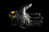 Gants Moto Furygan JET NEON D3O® Noir - Blanc - Jaune stab — Certifié CE - LE PRATIQUE DU MOTARD