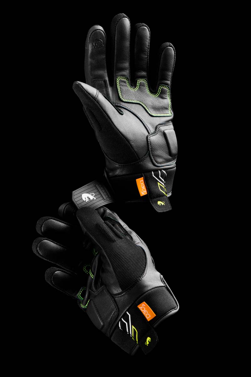 Gants Moto Furygan JET NEON D3O® Noir - Blanc - Jaune stab — Certifié CE - LE PRATIQUE DU MOTARD