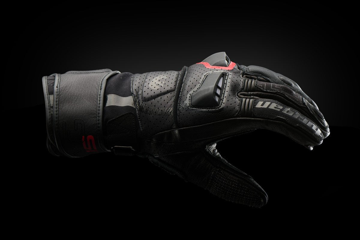 Gants Moto Furygan STYG15 VENTED Noir - Rouge — Certifié CE - LE PRATIQUE DU MOTARD