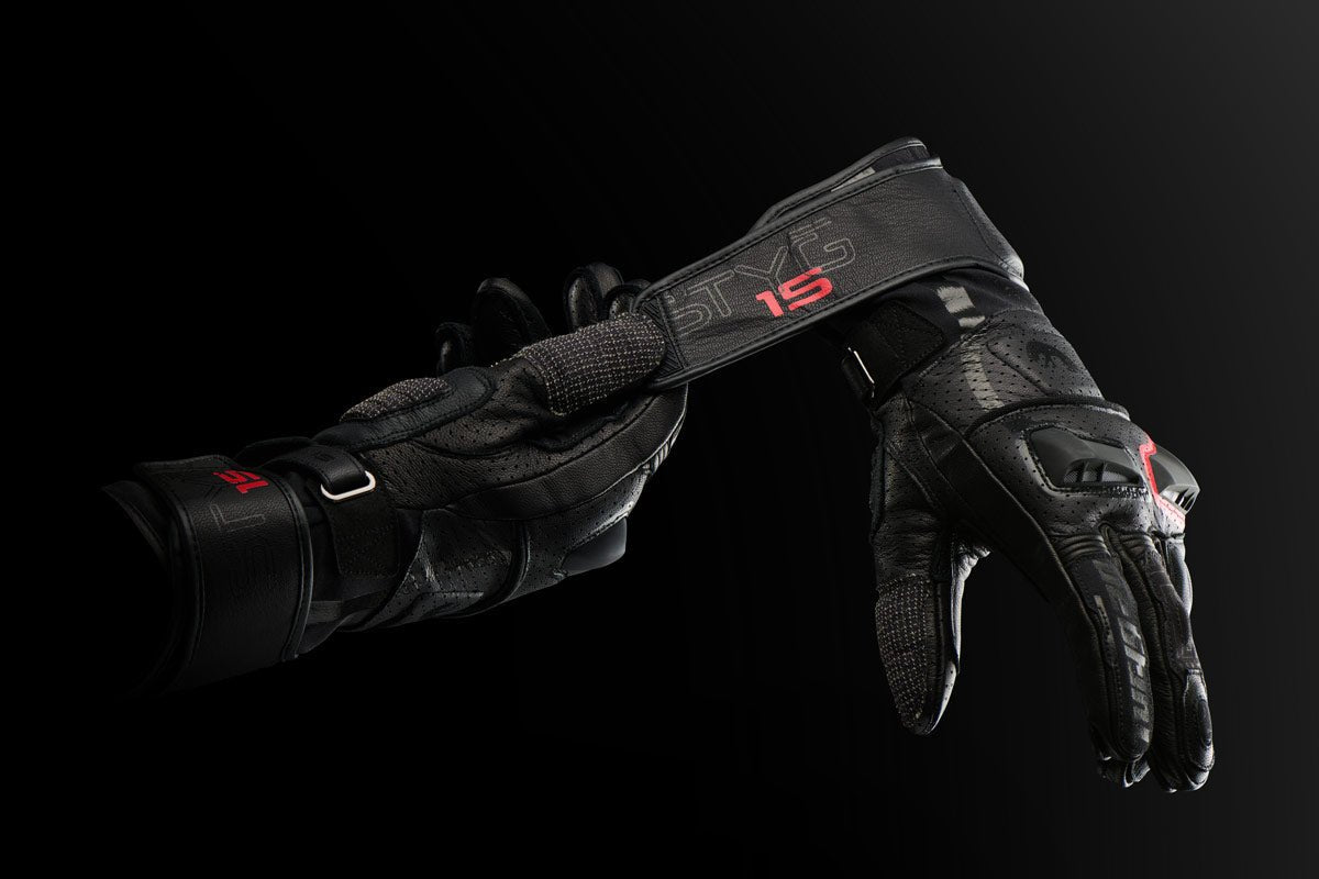 Gants Moto Furygan STYG15 VENTED Noir - Rouge — Certifié CE - LE PRATIQUE DU MOTARD