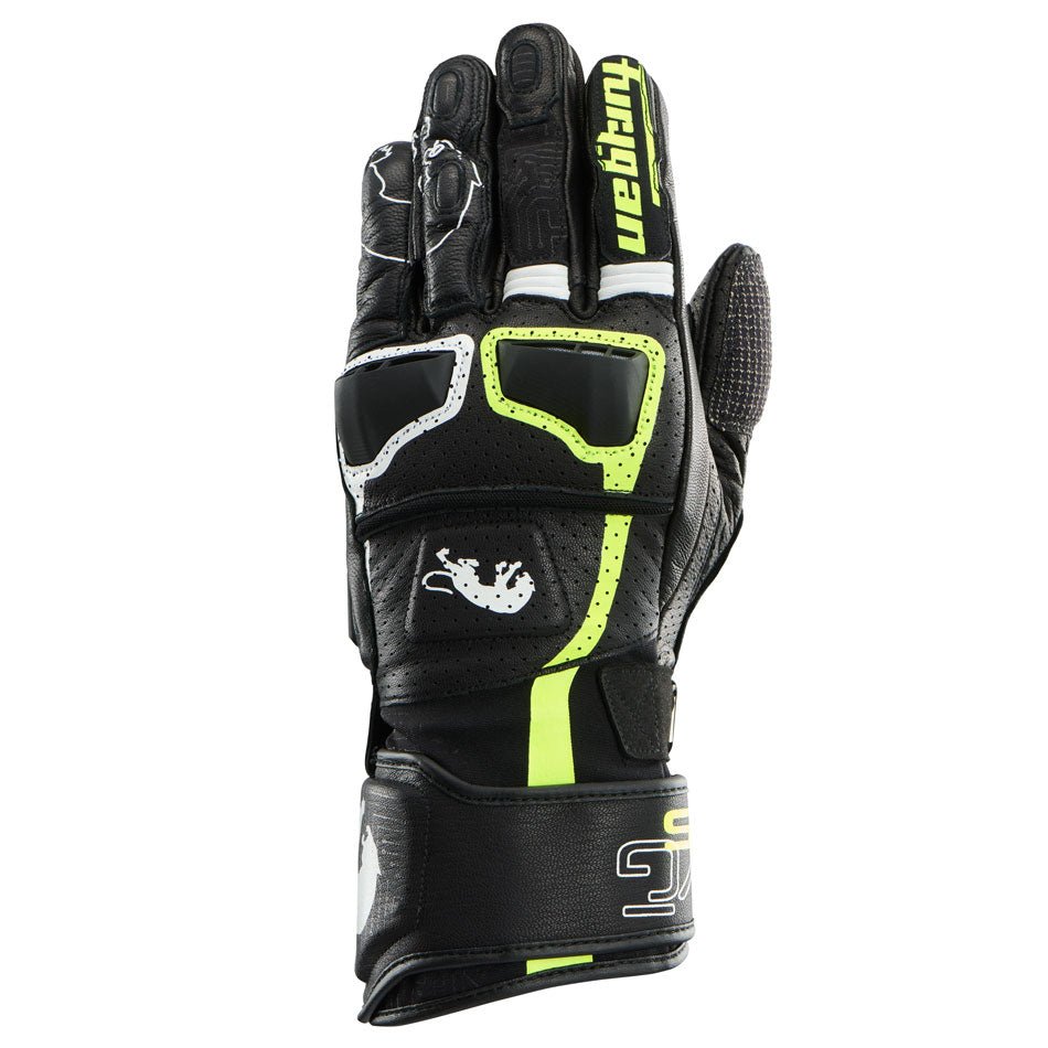 Gants Moto Furygan STYG15 VENTED Noir - Blanc - Jaune stab — Certifié CE - LE PRATIQUE DU MOTARD