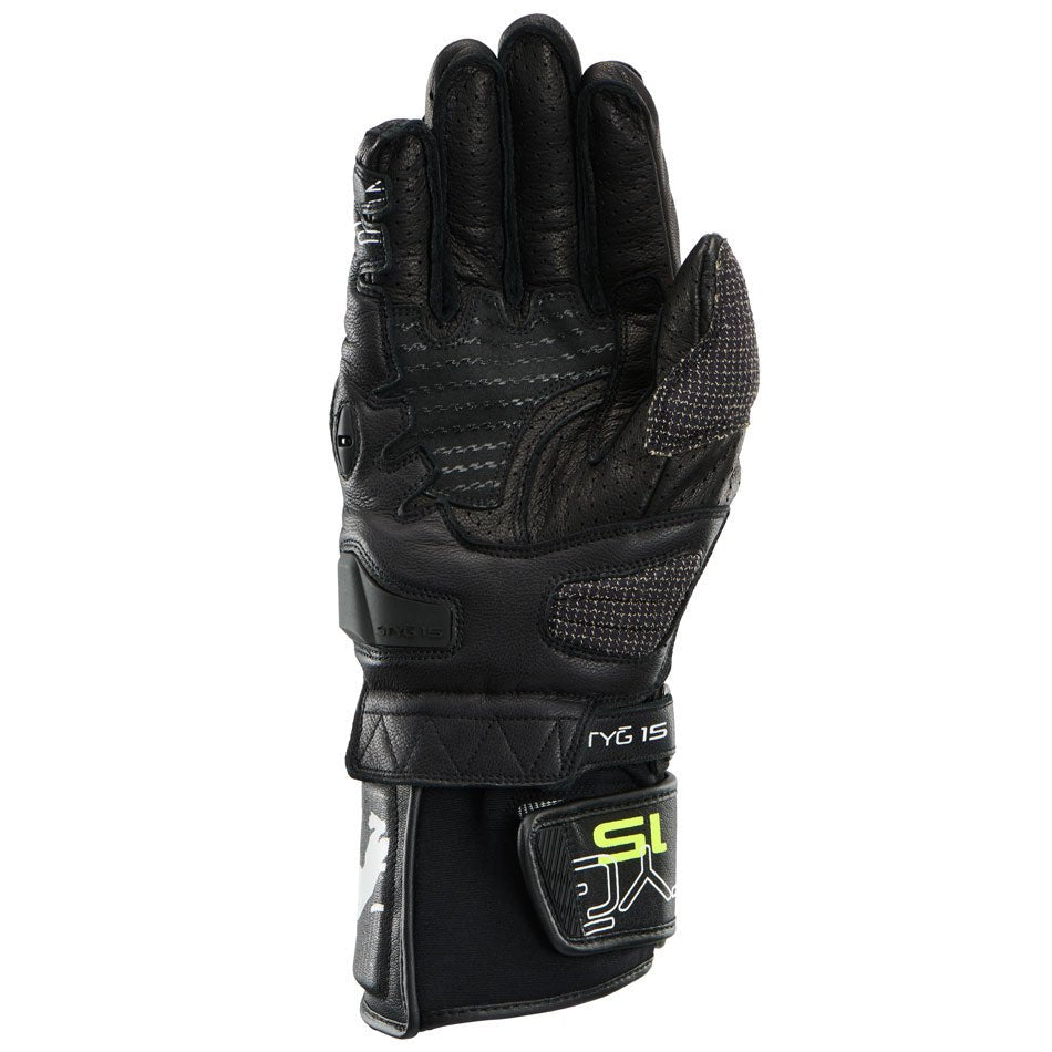Gants Moto Furygan STYG15 VENTED Noir - Blanc - Jaune stab — Certifié CE - LE PRATIQUE DU MOTARD