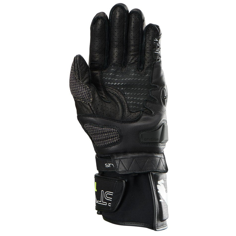Gants Moto Furygan STYG15 VENTED Noir - Blanc - Jaune stab — Certifié CE - LE PRATIQUE DU MOTARD