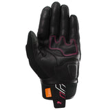 Gants Moto Furygan JET NEON D3O® LADY Noir - Blanc - Rose — Certifié CE - LE PRATIQUE DU MOTARD