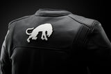 Blouson Cuir Moto Homme Homologué AAA 98 % Cuir — Noir-Blanc, vue detail 4