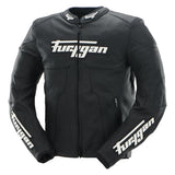 Blouson Cuir Moto Homme Homologué AAA 98 % Cuir — Noir-Blanc, vue vue 3