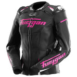 Blouson Moto Furygan RAPTOR LADY — Protection CE Niveau AAA Noir - Blanc - Rose - LE PRATIQUE DU MOTARD