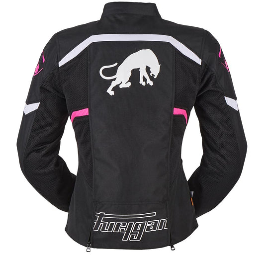 Blouson Moto Furygan MYSTIC EVO VENTED — Protection CE Niveau A Noir - Blanc - Rose - LE PRATIQUE DU MOTARD