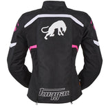 Blouson Moto Furygan MYSTIC EVO VENTED — Protection CE Niveau A Noir - Blanc - Rose - LE PRATIQUE DU MOTARD