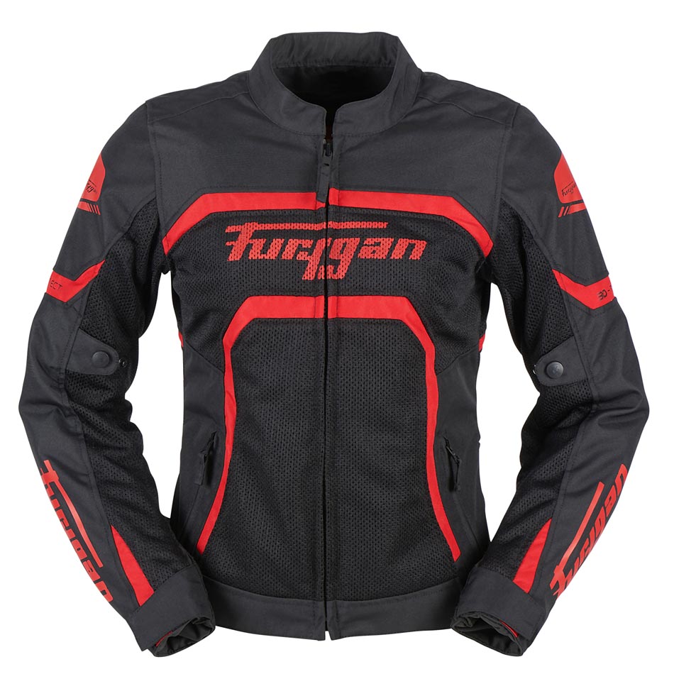 Blouson Moto Furygan MYSTIC EVO VENTED — Protection CE Niveau A Noir - Rouge - LE PRATIQUE DU MOTARD