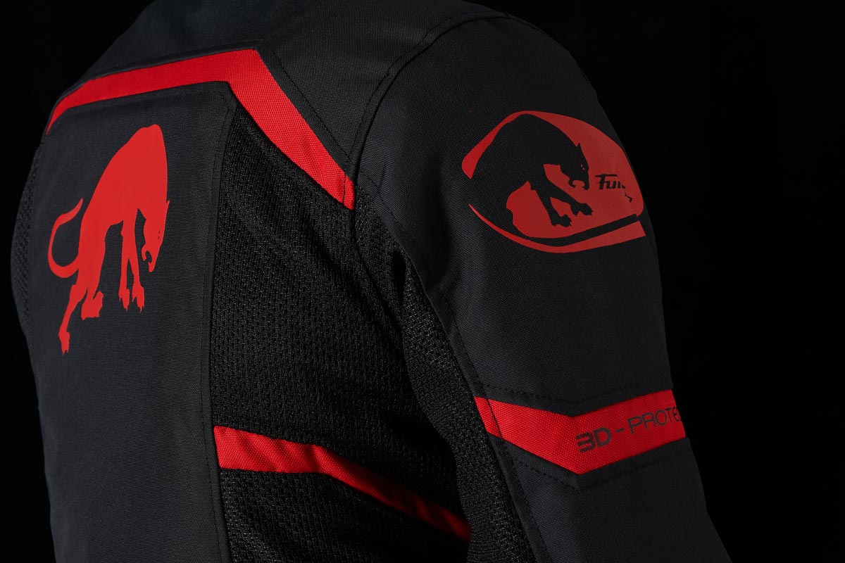 Blouson Moto Furygan MYSTIC EVO VENTED — Protection CE Niveau A Noir - Rouge - LE PRATIQUE DU MOTARD