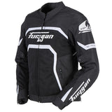 Blouson Moto Furygan MYSTIC EVO VENTED — Protection CE Niveau A Noir - Blanc - LE PRATIQUE DU MOTARD