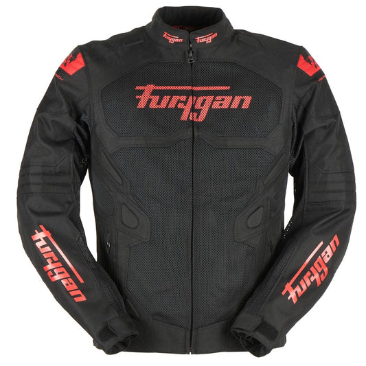 Blouson Moto Furygan ATOM VENTED EVO — Protection CE Niveau A Noir - Rouge - LE PRATIQUE DU MOTARD