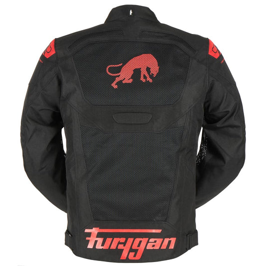 Blouson Moto Furygan ATOM VENTED EVO — Protection CE Niveau A Noir - Rouge - LE PRATIQUE DU MOTARD