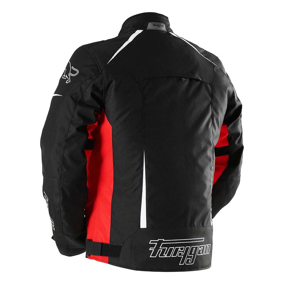 Blouson Moto Furygan YORI — Protection CE Niveau AA Noir - Rouge - Blanc - LE PRATIQUE DU MOTARD