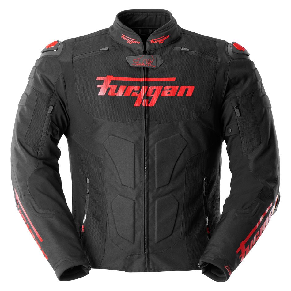 Blouson Moto Furygan TX RAPTOR — Protection CE Niveau AA Noir - Rouge - LE PRATIQUE DU MOTARD