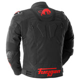 Blouson Moto Furygan TX RAPTOR — Protection CE Niveau AA Noir - Rouge - LE PRATIQUE DU MOTARD