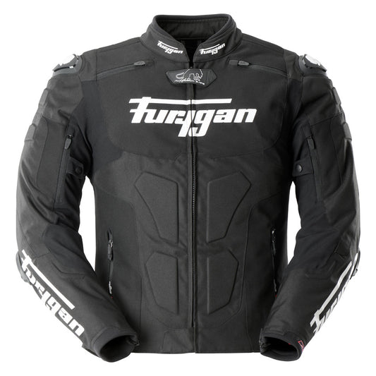 Blouson Moto Furygan TX RAPTOR — Protection CE Niveau AA Noir - Blanc - LE PRATIQUE DU MOTARD