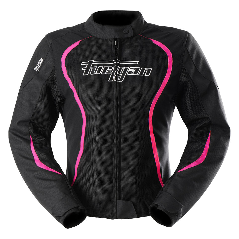 Blouson Moto Furygan ODESSA VENTED 3IN1 — Protection CE Niveau A Noir - Blanc - Rose - LE PRATIQUE DU MOTARD