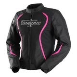 Blouson Moto Furygan ODESSA VENTED 3IN1 — Protection CE Niveau A Noir - Blanc - Rose - LE PRATIQUE DU MOTARD