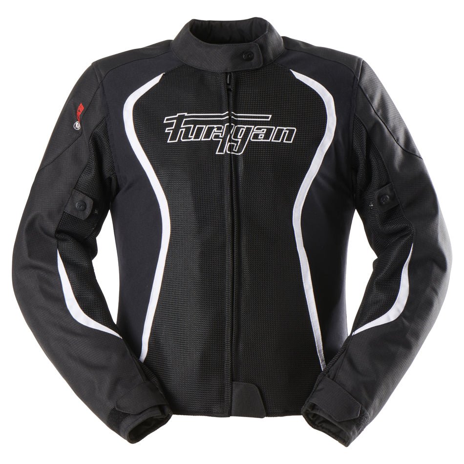 Blouson Moto Furygan ODESSA VENTED 3IN1 — Protection CE Niveau A Noir - Blanc - LE PRATIQUE DU MOTARD