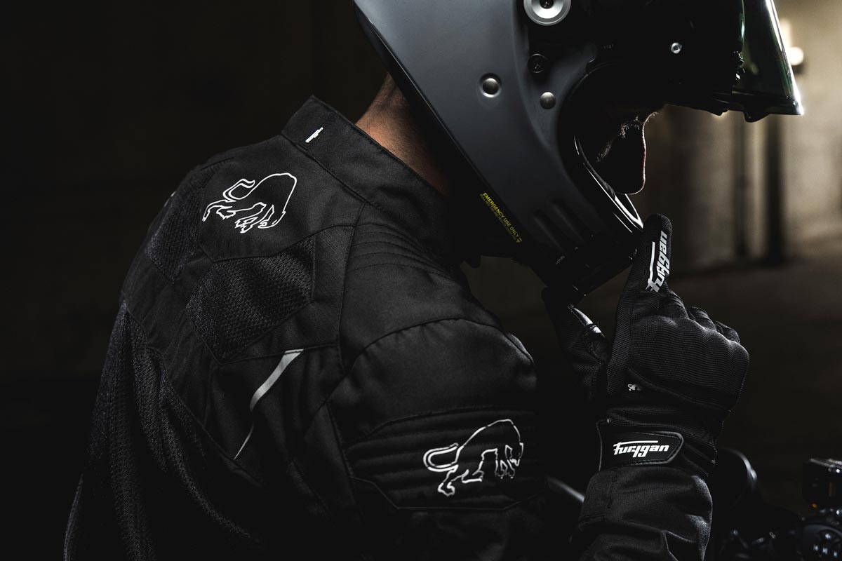 Blouson Moto Furygan WB08 VENTED+ — Protection CE Niveau A Noir - Blanc - LE PRATIQUE DU MOTARD