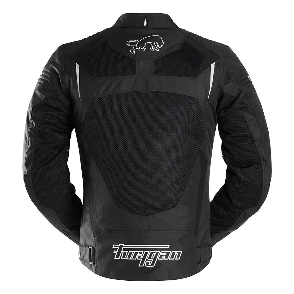 Blouson Moto Furygan WB08 VENTED+ — Protection CE Niveau A Noir - Blanc - LE PRATIQUE DU MOTARD