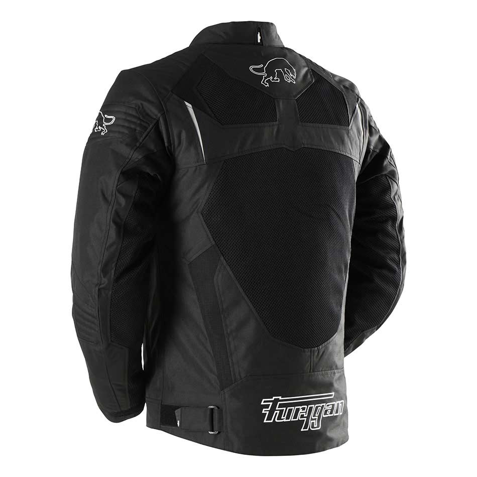 Blouson Moto Furygan WB08 VENTED+ — Protection CE Niveau A Noir - Blanc - LE PRATIQUE DU MOTARD