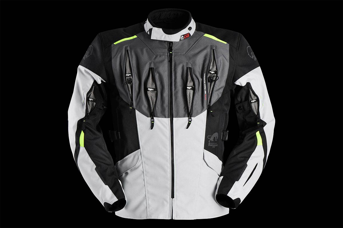 Blouson Moto Furygan BROOKS — Protection CE Niveau AA Noir - Pearl - Anthra - Stab - LE PRATIQUE DU MOTARD