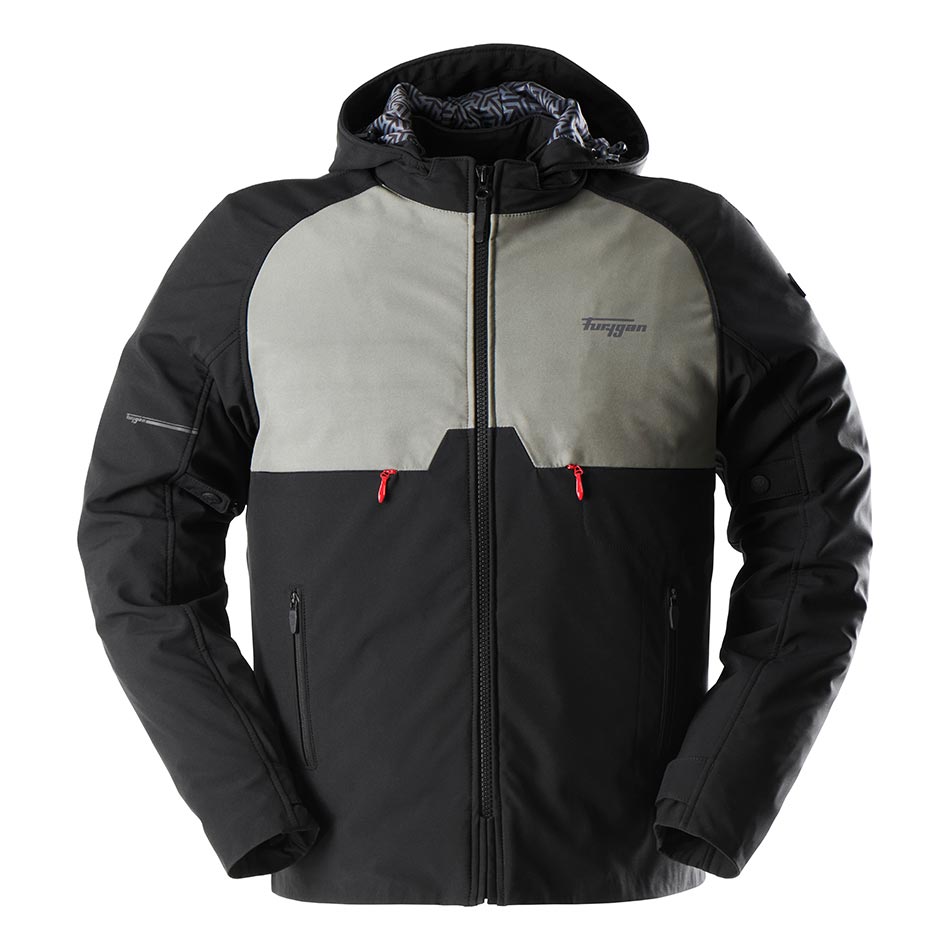 Blouson Moto Furygan ADDAX — Protection CE Niveau AA Noir - Kaki - LE PRATIQUE DU MOTARD