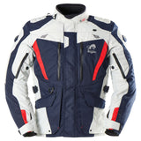 Blouson Moto Furygan APALACHES EVO — Protection CE Niveau AA Bleu - Pearl - Rouge - LE PRATIQUE DU MOTARD