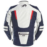 Blouson Moto Furygan APALACHES EVO — Protection CE Niveau AA Bleu - Pearl - Rouge - LE PRATIQUE DU MOTARD
