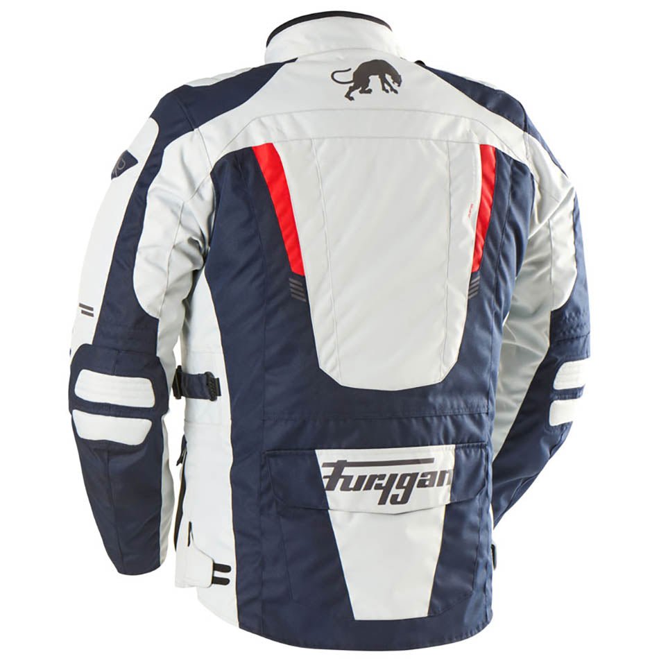 Blouson Moto Furygan APALACHES EVO — Protection CE Niveau AA Bleu - Pearl - Rouge - LE PRATIQUE DU MOTARD