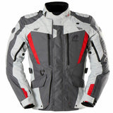 Blouson Moto Furygan APALACHES EVO — Protection CE Niveau AA Gris - Pearl - Rouge - LE PRATIQUE DU MOTARD