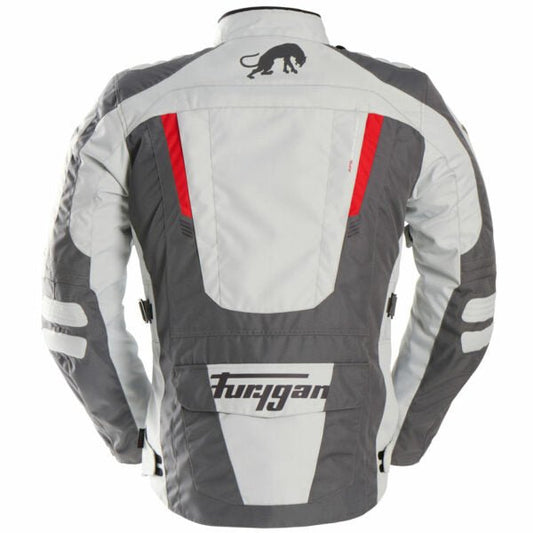 Blouson Moto Furygan APALACHES EVO — Protection CE Niveau AA Gris - Pearl - Rouge - LE PRATIQUE DU MOTARD