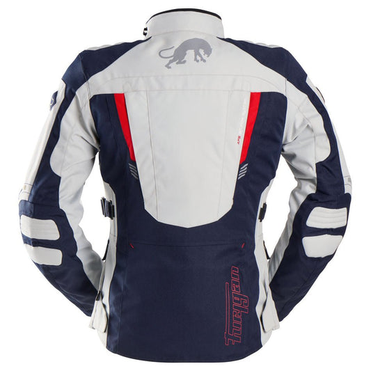 Blouson Moto Furygan APALACHES LADY EVO — Protection CE Niveau AA Bleu - Pearl - Rouge - LE PRATIQUE DU MOTARD