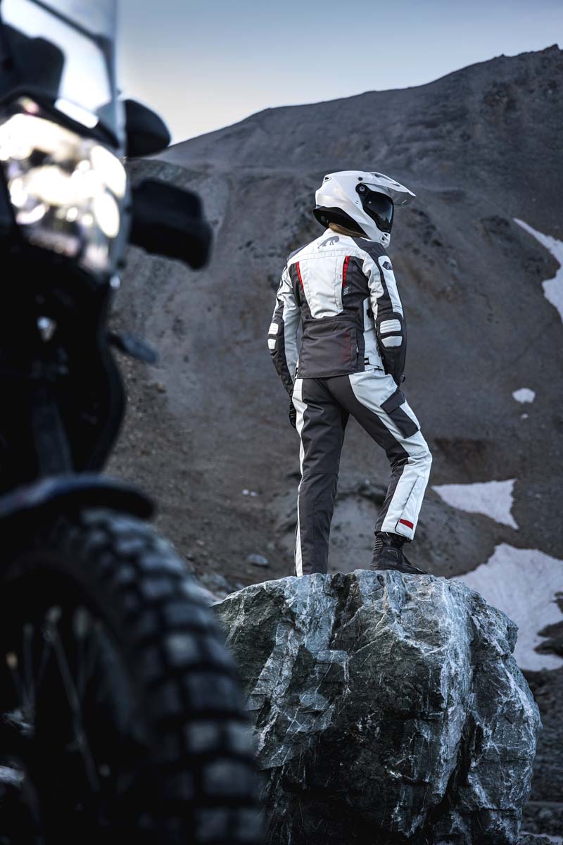 Pantalon Moto Furygan KILLINGTON LADY — Protection CE Niveau AA Gris - Pearl - Rouge - LE PRATIQUE DU MOTARD