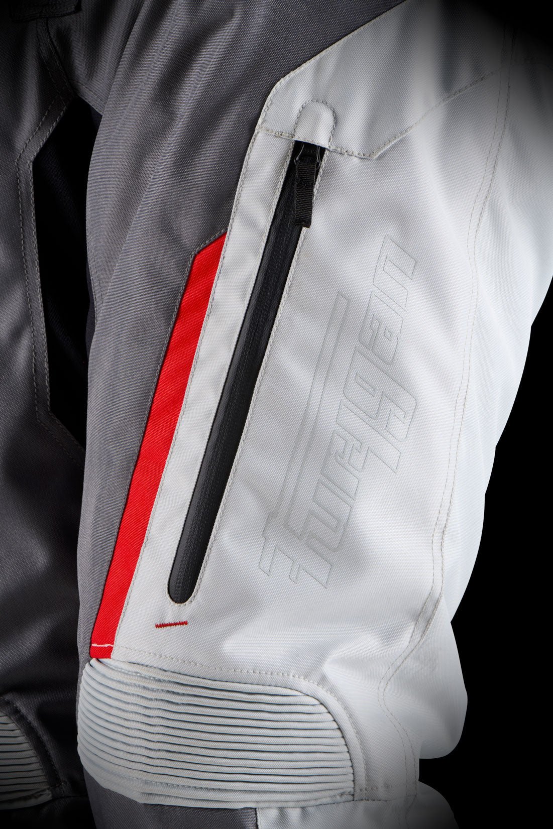 Pantalon Moto Furygan KILLINGTON LADY — Protection CE Niveau AA Gris - Pearl - Rouge - LE PRATIQUE DU MOTARD