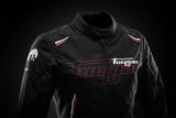 Blouson Moto Furygan AGATA — Protection CE Niveau AA Noir - Blanc - Rose - LE PRATIQUE DU MOTARD