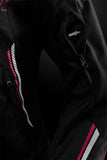 Blouson Moto Furygan AGATA — Protection CE Niveau AA Noir - Blanc - Rose - LE PRATIQUE DU MOTARD