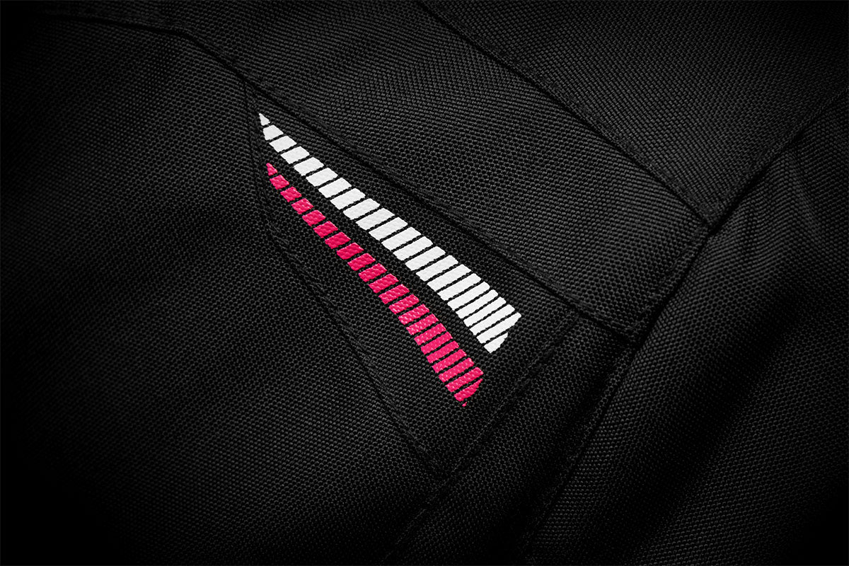 Blouson Moto Furygan AGATA — Protection CE Niveau AA Noir - Blanc - Rose - LE PRATIQUE DU MOTARD