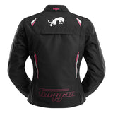 Blouson Moto Furygan AGATA — Protection CE Niveau AA Noir - Blanc - Rose - LE PRATIQUE DU MOTARD