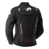 Blouson Moto Furygan AGATA — Protection CE Niveau AA Noir - Blanc - Rose - LE PRATIQUE DU MOTARD