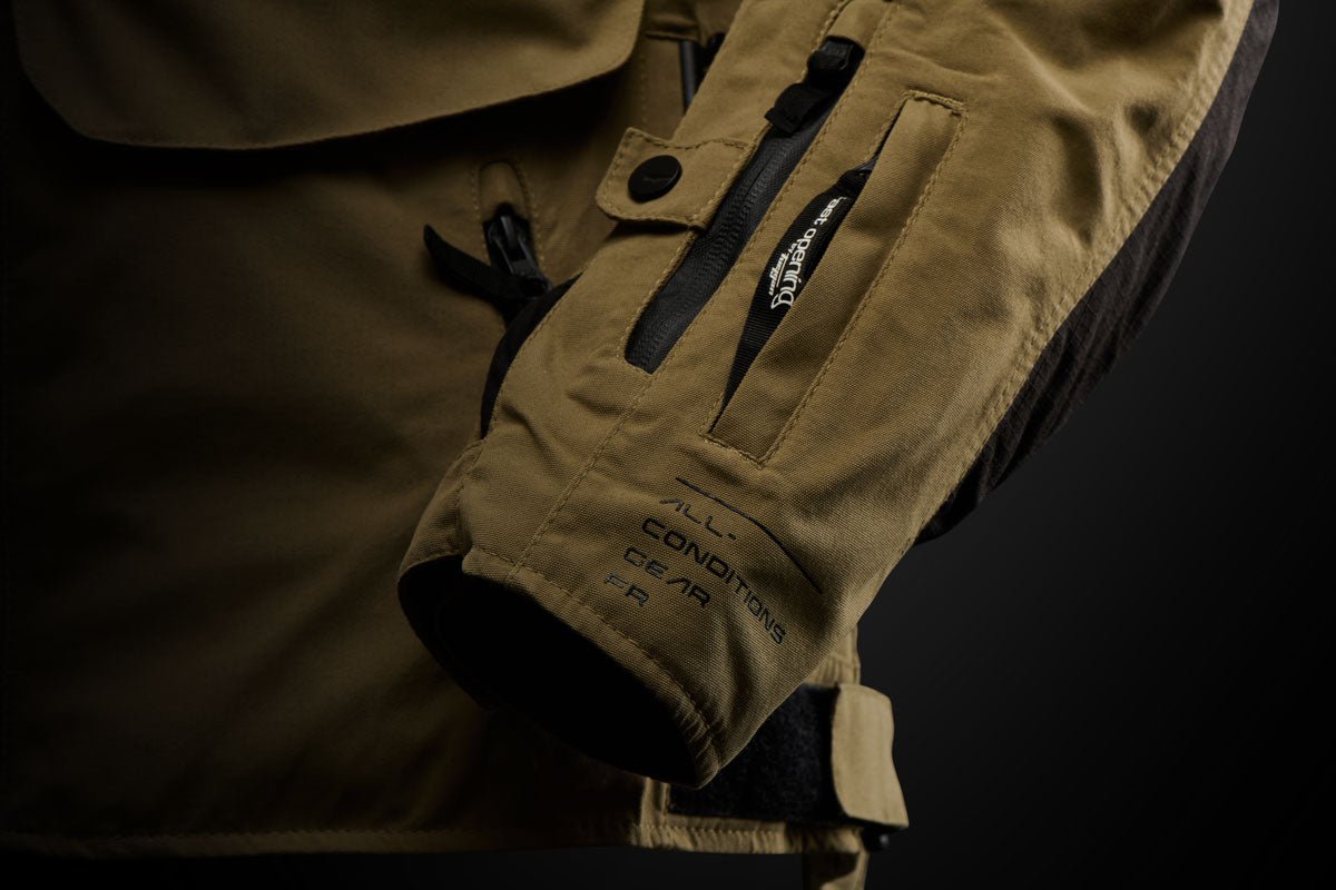 Blouson Moto Furygan KALAHARI — Protection CE Niveau AA Sable - Noir - LE PRATIQUE DU MOTARD