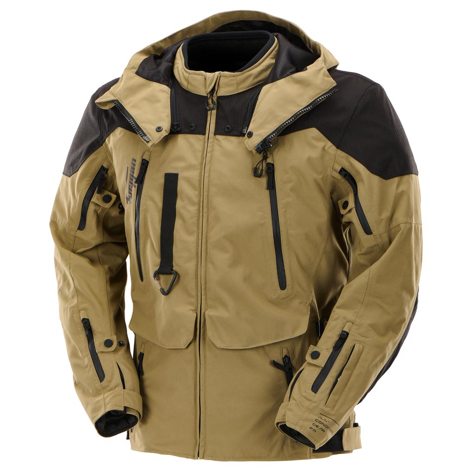 Blouson Moto Furygan KALAHARI — Protection CE Niveau AA Sable - Noir - LE PRATIQUE DU MOTARD