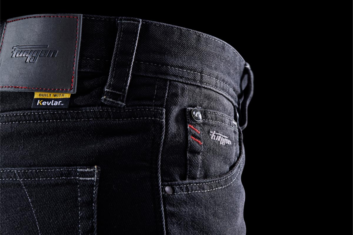 Pantalon Moto Furygan D12 X KEVLAR® STRAIGHT — Protection CE Niveau AA Noir - LE PRATIQUE DU MOTARD